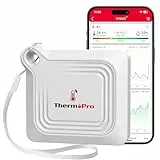 ThermoPro 80M Bluetooth Hygrometer Thermometer Raumthermometer Luftfeuchtigkeitsmessgerät Innen mit APP Datenexport & Speichern Thermo-hygrometer Digital für Büro Weinkeller Gewächshaus TP351