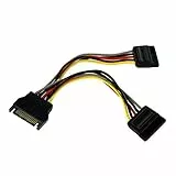 StarTech.com SATA Y-Stromkabel Power Cable Splitter S-ATA Powerkabel (15pin) Verteilerkabel - 1 x SATA Power (Stecker) 2 x SATA (Buchse)