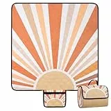 Jopee Picknickdecke 200x200cm, Wasserdicht Unterseite Stranddecke Sandfrei für 4-6 Personen, Tragbare und Faltbare Strandmatte mit Tragegriff, Campingdecke für Park, Garten, Strand, Wandern, Reisen
