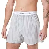 Calvin Klein Herren Boxer Trad LV00NM2831 Schlafhose, Grau (19471 Trail Stripe + TBD), Größe S, Grau (19471 Trail Stripe+TBD), S