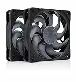 Noctua NF-A12x25 G2 PWM Sx2-PP chromax.black, Doppellüfter-Set für Push-Pull und Side-by-Side Anwendungen (Schwarz)