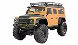 Amewi AMXRock Mini-D90 Scale Crawler 4WD 1:16 RTR gelb inkl. Fernsteuerung, Akku, Ladekabel