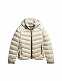 Superdry Damen Fuji Steppjacke mit Kapuze Pelikan Beige 36
