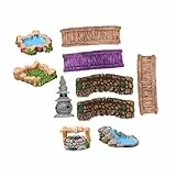 LIOOBO 10stücke Miniatur-gartenornamente Aus Kunstharz Für Feengärten Landschaftsgestaltungs-Requisiten Aquarium-Dekoration Und Gartendekoration
