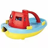 Green Toys 8668087 Schleppboot, Badewannenspielzeug, Spielboot, nachhaltiges Badespielzeug für Kinder ab 6 Monaten, 1 Stück (1er Pack)