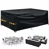 GARPROVM Abdeckung für Gartenmöbel, Abdeckplane Gartenmöbel Schutzhülle für Gartenmöbel Wasserdicht Winddicht Anti-UV Staubdicht Oxford Gewebe, für Outdoor Sofa Tisch Möbelsets - 213x132 x74cm