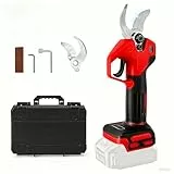 Akku-Astschere kompatibel mit Milwaukee M 18-V-Akku (ohne Akku), bürstenlose Baumschere mit 2 Gängen, Digitalanzeige, 30 mm Schnittdurchmesser, Schleifstein und Ersatzklingen
