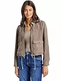 Street One Damen 2116757 Cordjacke mit Zipper, bark Brown, 38