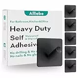 Alliebe Dusche klebriger Haken,Satz von 6 Klebe Wandhaken,Dusche hängende Haken,wasserdichte Haken für Duschwand,Schlafzimmer, Wohnzimmer,Küchen,Schlafsaal,Badezimmer klebrige Haken,Handtuchhaken