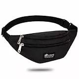 LEBEXY Bauchtasche Herren | Gürteltasche Damen | Hüfttasche Schwarz | Brusttasche Wasserdicht | Wasserdicht Laufgürtel | Handytasche Sport Geldgürtel Wandern