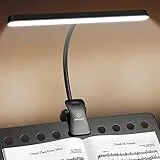 Glocusent 57 LED Superhell Notenpultleuchte, Augenpflege Anklemm-Klavierlampe, 3 Farben & 5 Helligkeiten, USB-C ladbar, lange Lebensdauer bis zu 140 Stunden, perfekt für Klavier, Noten, Gitarre