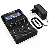 ANSMANN Akku Ladegerät für 1-4 NiMH Akkus AAA AA C D & Li-Ion 10340 bis 26650 3,6V/3,7V, 4 Ladeprogramme, lade per USB-Anschluss Powerbank Smartphone