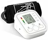 Oberarm Blutdruckmessgerät, Automatisches Digital Messgerät Bluthochdruck LED Display, Blutdruck- und Pulsmesser mit Speicherfunktion, genaue Messung, einfache Ein-Knopf-Bedienung, Manschette 22-32 cm