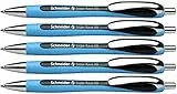 Schneider 132501 Slider Rave XB Kugelschreiber (Strichstärke: XB, dokumentenechte Mine, Made in Germany) 5 Stück, Schreibfarbe: schwarz