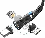 EndlesShine Magnetischer Ladeadapter Magnetladeadapter Magnetstecker Schnelles Laden PD100W Magnetisches Telefon Ladegerät Schnellladen [1.8m Schwarz]