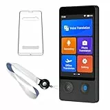 Anfier Übersetzer Gerät W12S Unterstützung 144 Sprachen und Akzente 98% hohe Genauigkeit schnelle Zwei-Wege-Übersetzung in 1s mit Schutzhülle und Lanyard