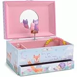 Jewelkeeper - Musikalische Schmuckkästchen Mädchen mit ausziehbarer Schublade, Walddesign Design - Spieluhr mit Das Twinkle Twinkle Little Stars Song, Ideal tier geschenke für mädchen