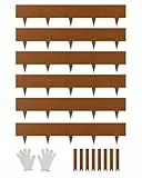 VEVOR Rasenkante, 6er Pack 1016x203,2 mm, Gartenpalisade, Beeteinfassung, Metall-Landschaftseinfassung, biegbare Garteneinfassung, Haifischstachel, Raseneinfassung für Blumenbeete, Hofwegteiler