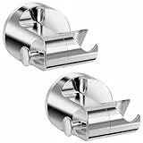 Ogetok Duschkopfhalter mit Saugnapf, verstellbare Wandhalterung für Handbrause, Schlauchhalter mit Haken für Badezimmer, abnehmbar & rostbeständig & wasserdicht, ohne Bohrer, Silber
