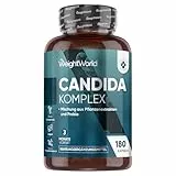 Candida Komplex - 180 vegane Kapseln - Bifidobakterien, Mit Lactobacillus Acidophilus, Caprylsäure, Aloe Vera, Traubenkernextrakt - 3 Monate Vorrat - WeightWorld