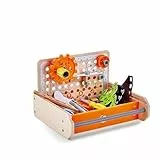 Hape Junior Inventor Tüftler Werkzeugkasten Experimentierset, Mint-Spielzeug, ab 4 Jahre