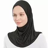 Ayisah Hijab Kopftuch Damen Muslimisch - Schwarz Instant Kopftuch - Ready To Wear Schal - One Piece Amira Hijab Schal - Kopftücher Für Damen