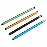 LOORGVEL 4 Stück Teiliges Kapazitives Aluminium Touchscreen Stift Langlebige Kratzfeste Eingabestifte für Smartphones und Tablets Flexible Präzise Schreibstifte in Schwarz Orange Grün Blau
