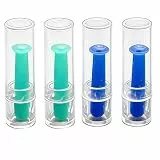 MKEAWWU 4 Stück Kontaktlinsen Einsetzhilfe, Linsensauger Für Harte Linsen, Ortho-K & Jahreslinsen, 2,8Cm, 2X Grün & 2X Blau