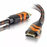SEBSON HDMI Kabel 3m 2.0b Highspeed mit Ethernet, 4K/60Hz Ultra HD 2160p Full HD 1080p 3D, HDR, ARC Audio Return, geflochten