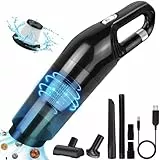Akku Staubsauger Handstaubsauger, Auto-Staubsauger kabelloser multifunktionaler, 120W Multifunktionaler Hand-staubsauger mit Extra Langem Fugendüse für Auto, Zuhause