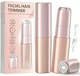Mini Rasierer Damen Gesichtshaarentferner für Frauen Aufladbar: 1x Ersatzköpfe ist enthalten, iFanzeTech Gesichtsrasierer Frauen für Schnelle und Sanfte Rasur,Oberlippe,Kinn und Wangen, für Unterwegs