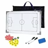 RoseFlower Coaches Taktiktafel Fussball, Professional Faltbares Fußball Trainer Taktikmappe Taktikboards Coach-Board mit Magnete, Stifte und Radiergummi - Ideal für Taktiken und Spielanpassungen #4