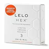 LELO HEX Original Ultradünne Kondome mit Größerer Stärke, Kondome für Männer, 54 mm im Durchmesser (3-Packung)