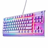 SteelSeries Apex 3 TKL Lavendel RGB Gaming-Tastatur – Kompakter Tenkeyless-Formfaktor – 8-Zonen-RGB-Beleuchtung – Wasser- und Staubresistenz – Flüsterleise Gaming-Switches - DE Layout QWERTZ
