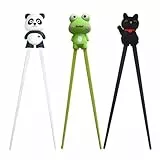 3 Paar Essstäbchen Kinder, Essstäbchen Hilfe Als Halterung für Anfänger Stäbchen Zum Essen Panda Design, Cat Paw Chopsticks Kinder Stäbchenkopf Abnehmbar Lernset In Niedlichen Design