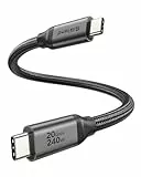 Silkland USB C Datenkabel 20Gbps(2.5GB/s) USB 3.2 Gen2×2, Datenkabel USB C auf USB C Kabel Kurz 30CM, PD3.1 240W 48V/5A Lade- 5K/4K@60Hz Videokabel für Android Auto, PSSD, Dock, MacBook Pro, iPad Pro