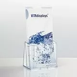 VITAdisplays 5 Stück Tisch-Prospektständer Flyerständer, Prospekthalter von VITAdisplays (transparent, DIN Lang (DL))
