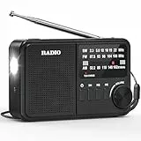Kleine Radio, AM/FM/SW Tragbares Radios, Netz und Batteriebetriebenes Radio, Mini Radios mit 3,5 mm Kopfhörerbuchse, für Jogging, Spaziergänge im Park
