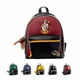 Pyramid International Harry Potter (Gryffindor) modischer Rucksack – luxuriöses Kunstleder, einzigartiges Futter, passendes Reißverschluss-Zubehör, Innen- und Außentaschen, geräumig und ikonisch