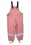 Sterntaler Regenhose ungefüttert uni - Kinder Regenhose wasserdicht - Mädchen Matsch- und Buddelhose mit verschweißten Nähten und elastischen Hosenträgern - Regenbekleidung - perlrosa, Größe 80