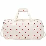 Kimwadalh Sporttasche für Kinder Mädchen Kordstoff Reisetasche Kinder Mädchen Leicht Sport Trainingstasche Tanztasche Schulsporttasche 25L Kinder Sporttaschen mit Nassfach und Schuhfach