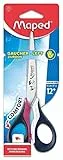 Maped - Linkshänder-Schere SENSOFT, 16 cm, flexible und ergonomische Griffe, spitz - rot-schwarz, blau-schwarz, pink-schwarz