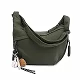GSenhui Crossbody Bag Cord Umhängetasche Moon Bag Damen Halbmond Schultertasche mit Casual Widgets Bauchtasche Kord Groß Handtasche Beige für Reisen,Arbeit,Alltag