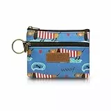 WisePoint Münze Geldbörse, wasserdichte Change Münztasche mit Schlüsselring, Nette kleine Geldbörsen, Change Bag Mini Aufbewahrungstasche für Münze, Karten, Schlüssel (Hellblau)