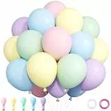 Wayfun Luftballons Pastell 52 Stück, 12 Zoll Bunte Luftballons Pastellfarben, Heliumballons Pastell Ballons Bunte Ballons Rosa Blau Grün für Kinder Geburtstag Babyparty Bride Hochzeit Einschulung Deko
