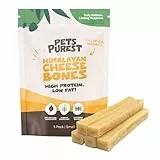 Pets Purest Himalaya-Yak-Milch-Kauartikel 5 Stück - 100% natürliche Käseknochen-Leckerbissen - Für alle Altersgruppen - Lang anhaltender Protein- & Kalzium-Zahnstick - gegen Plaque/Zahnstein
