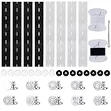 Hosenbund Enger Machen Set, 8 Stück Hosenversteller Elastisch, 10 Stück Jeans Knöpfe Ohne Nähen, für Hosen Jeans Rock Damen Herren