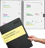 Terminplaner 2025 - Kalender 2025 A4 - Wochenplaner 2025 für mehr Organisation - Terminkalender 2025 mit Feiertagen - Minimalistischer Planer 2025 - Wochenkalender 2025 - Taschenkalender 2025 A4