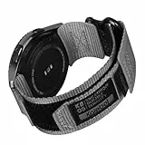 MroTech Kompatibel mit Huawei Watch GT Armband Sport Nylon Klettverschluss Ersatzarmband für Samsung Galaxy Watch 3/Galaxy Watch 46mm/Gear S3 Armband 22mm, Grau