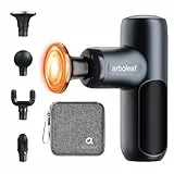arboleaf mini Massagepistole mit Wärmefunktion, Massage Gun zur Schmerzlinderung, handliches Massagegerät mit 5 Geschwindigkeiten & warm, Reisegröße mit Etui, Geschenk für Männer und Frauen